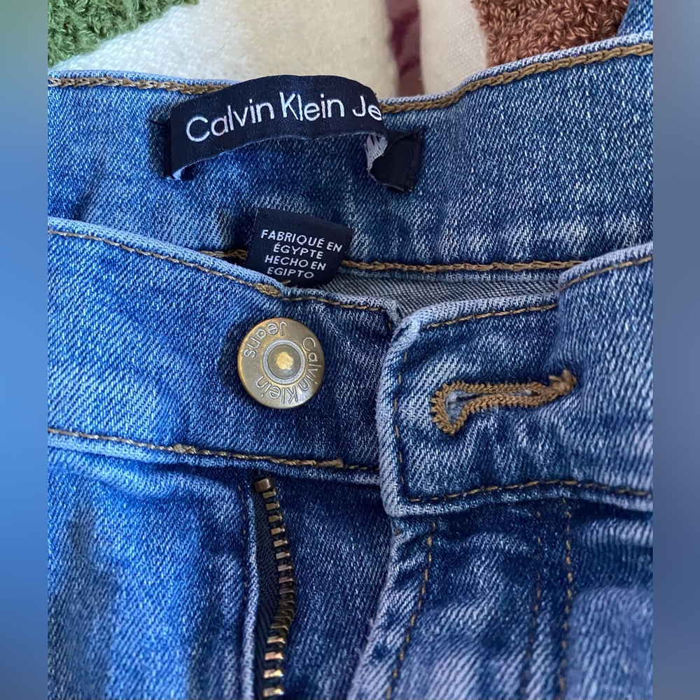 1990s Calvin Klein Blue Jeans.  EUC.  Size 12/31.  Straight leg full length.